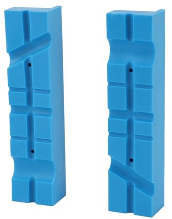 2 pezzi di protezione per ganasce per morsa, protezione magnetica con scanalatura multiangolare, antiscivolo, morbido, in PU, accessorio per ganasce per la lavorazione del legno