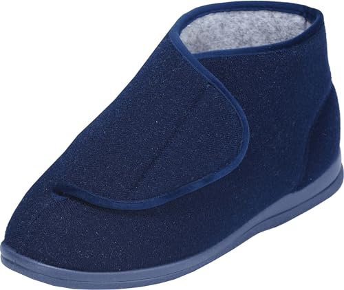 Cosyfeet Elise - Navy - 9-6E Width - Extra Wide Women's Slippers