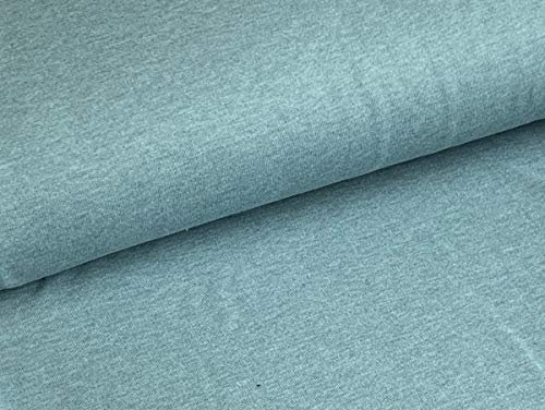 babrause® Sweatstoff dick meliert Jeansblau METERWARE ÖKOTEX angeraut 1,4m breit - ab 0,5 Meter