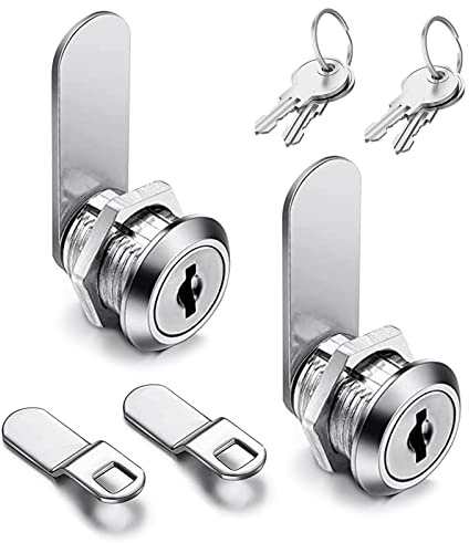 2 cerraduras para buzón, 16 mm, con llave, cerradura para armario, cerradura para muebles, cerradura de taquilla, cerradura de 16 mm, cerradura de palanca para buzones, puertas de armarios, muebles