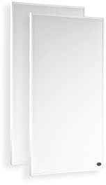 Könighaus Infrarotheizung im Set ✓ Elektroheizung 2 x 600W ✓ 1200 Watt ✓ 24 qm heizen für große Räume ✓ Farbe: Weiß