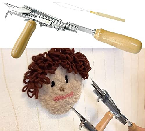 Pistolet Manuel De Touffetage De Boucle De Tapis avec Enfileur, Machine De Tapis De Tapis De Pistolet De Touffetage De Tapis pour Les Débutants De Bricolage Faits à La Main,0.8-1.5cm