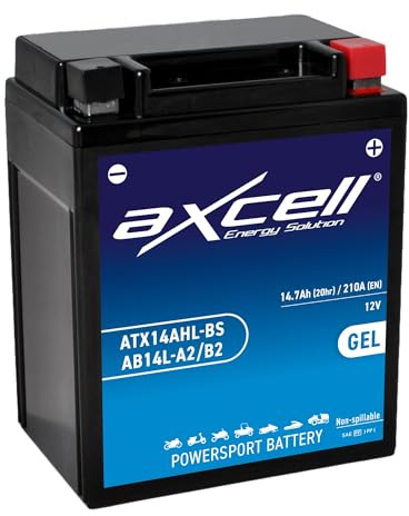 AXCELL Batterie 12V YB14L-A2 GEL 51411 passend für Suzuki GSX-R 1100 GV73C 1989-1992
