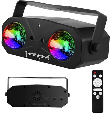 Disco Lights Party Lights, Sound Activated Dj Disco Strobe Ball Lights Stage Effects with Magical Disco Ball, Star Projection,Ocean Light, Pattern Light Show for KTV Club Christmas Festival Gifts