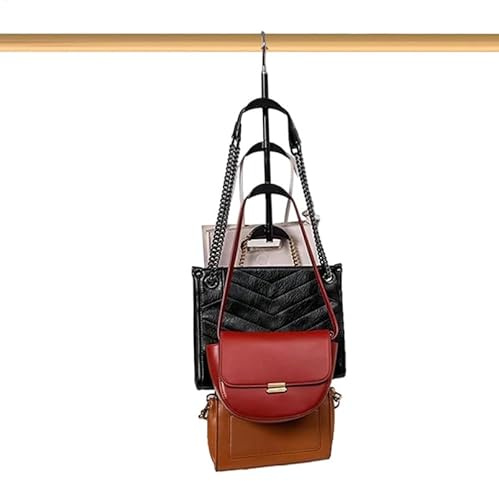 Percha para Bolso, Organizador de Bolsas de Mano, Almacenamiento de Armario, Estante Giratorio para Accesorios, Soporte Multiusos para Bufanda, Corbata, Brasier, Chaleco, Sombrero, cinturón, Ropa
