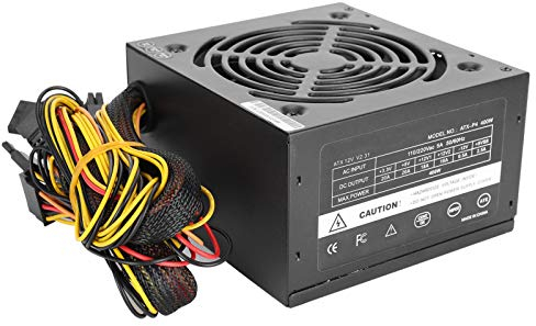 VBESTLIFE PC-Netzteil, Desktop-Stummschaltlüfter ATX 24-PIN 400W 115 / 230V Einstellbares Computer-Netzteil(EU-Stecker)