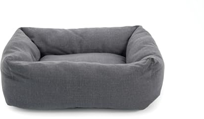 Record - Cuccia per Cani e Gatti Mono in Cotone, Colore: Grigio, 50 x 35 x 15h cm. Lettino imbottito per animali a rapida asciugatura, morbido e accogliente. Cuscino rettangolare per cani e gatti.