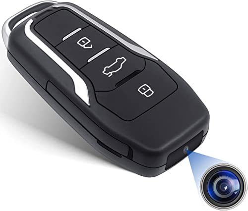 camddegg Cámara espía 1080p, Mini cámara Oculta de 64 GB Cámara de Llave de Coche con detección de Movimiento, Cámara de Seguridad de Llavero de Video pequeño portátil