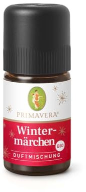PRIMAVERA Wintermärchen Duftmischung 5 ml - Natürliches Duftöl aus 100% ätherischen Ölen, würzig-warmer Duft mit Zimtrinde, Kardamom, Orange, Mandarine - vegan