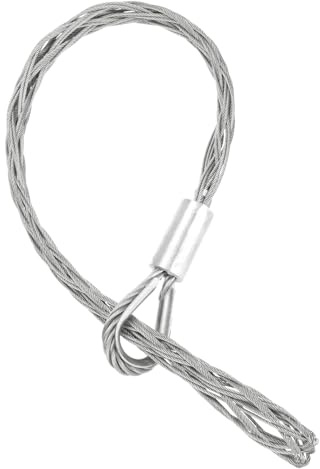 QUARKZMAN 49-60mm OD Câble Chaussettes de Tirage Grip 1.02M Simple Tête Côté Tirage Maille Métallique Pousseur Chaussettes Grip Outils de Tirage de Fil en Acier Inoxydable