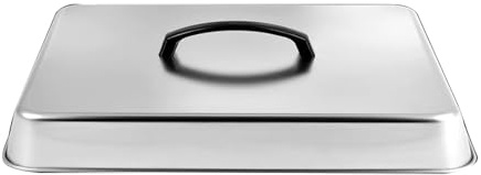 Tapa para baño maría para placa, tapas de rejilla de acero inoxidable para cocinar platos – Tapa de vapor ligera con mango termorresistente para cocinar filetes y fundir quesos