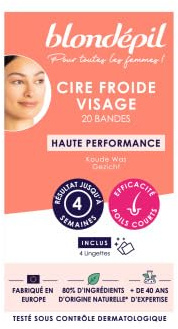 Blondépil Cire froide haute performance visage x20 bandes