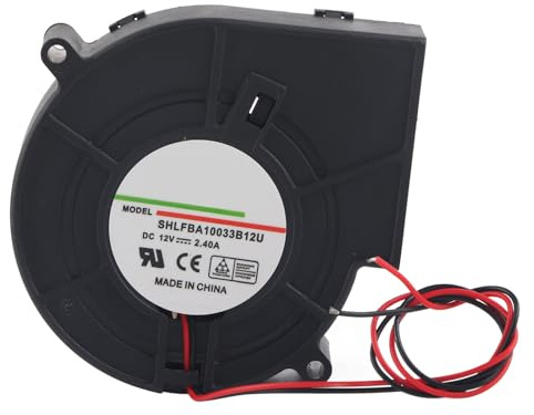 Vroomoto Soplador de Aire de Turbina Doble Bola, Ventilador Refrigeración, Equipo Barbacoa para Acampar y Picnic, 12V, 2,4a