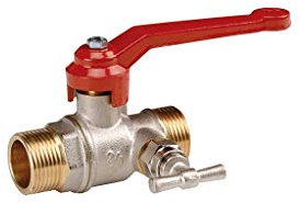 Vanne laiton Plate purge ACS passage standard PN25 M-M 3/4