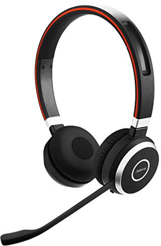 Jabra Evolve 65 UC Wireless Bluetooth Headset for PC, Laptop, Smartphone, Softphone and Tablet Standard UC / Stereo NA Black