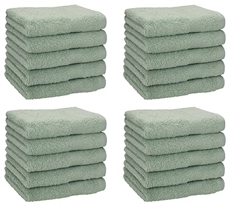 Betz 20 Stück Premium Seifetücher- Seiftuch - Handtücher-Set - Händehandtücher - 30 x 30cm Farbe heugrün