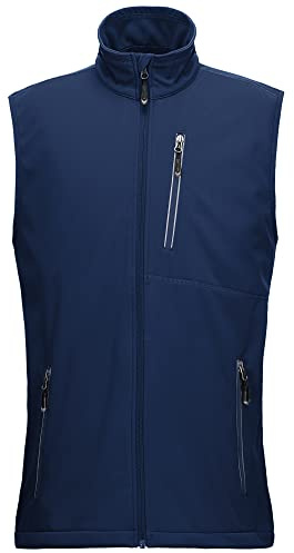 33,000ft Gilet Softshell Léger Pour Hommes Gilet de Course Imperméable et Coupe-vent Gilet Respirant Sans Manches Pour le Cyclisme, Course, Randonnée, Golf