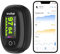 Pulsoximeter mit Bluetooth, Oximeter Finger Sauerstoff mit App, Oxymetergerät Finger mit Alarm, Schnelle Messung und OLED-Display, Schwarz