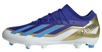 adidas Unisex X Crazyfast Messi League Firm Ground Boots, Lucid Blue / Blue Burst / Cloud White, 45 1/3 EU