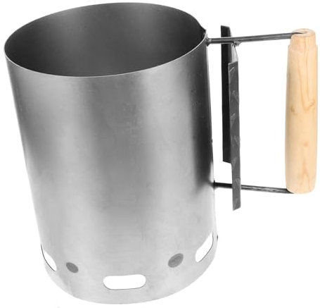 POPETPOP Chimenea de Encendido para Parrilla de Carbón Mango de Madera Herramienta para Barbacoa al Aire Combustión Rápida Y Uniforme