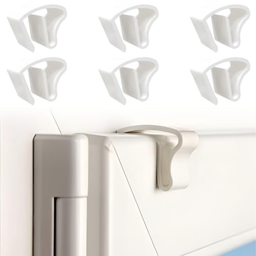 6 morsetti per tende, supporto universale senza foratura, per tapparelle in alluminio, montaggio senza viti e fori