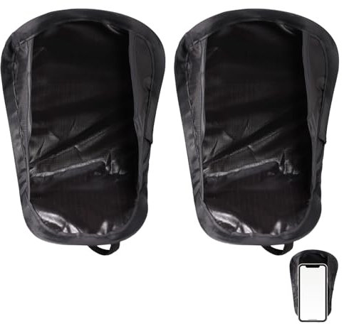 Lyreh 2pcs Phone Sun Shade, Foldable Anti-Glare Cellphone Sun Shield for Car & Outdoor Travel Use Universal Phone Umbrella Cover for iPhone & All Smartphones Screen Visibility (Black)