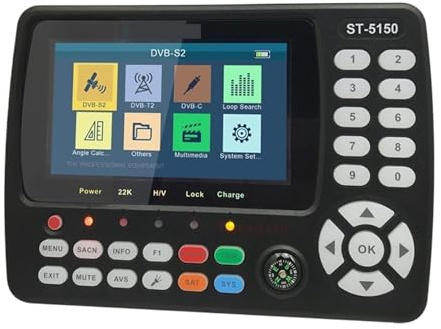 DVB-S2/T2/C COMBO Satfinder Satellitsignalsökare H.265 HEVC MPEG-4 QPSK 8PSK 16APSK Sat Finder-mottagare LäTt Att AnväNda