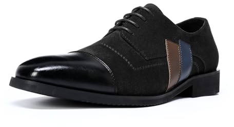 Allthemen mäns snörningsskor mocka och PU-läderskor affärer formella Oxford kontor Derby brogues