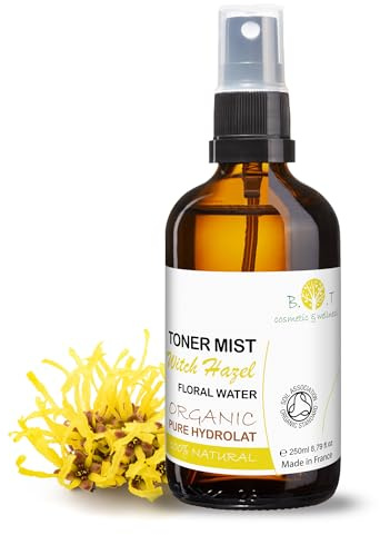 Witch Hazel Gesichtsreiniger 250 ml Hamamelis Reines Wasser Reinigendes Adstringierendes Gesichtswasser Fettige, Mischhaut und Empfindliche (Beruhigende Wirkung)