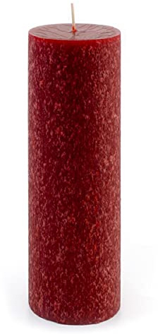 Root Candles Unscented Candles Premium Beeswax Blend Pillar Candle, 3 x 9-Inches, Garnet