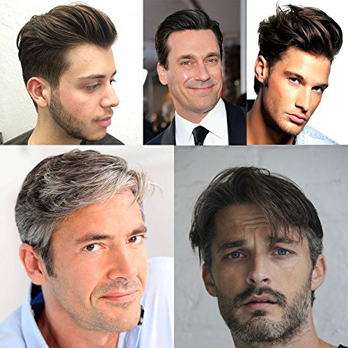 AIRAO Tutti Pizzo Toupet Parrucchino Sostituzione Protesi Capelli Uomini Parrucche Sbiancato Nodi Invisibile Aspetto Naturale- Capelli Umani Indiani #2 (Darkest Marrone)