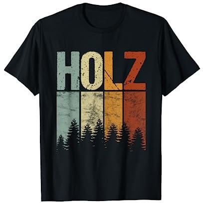 Holzfäller Kettensäge Wald Bäume Holz Stabschläger Geschenk T-Shirt