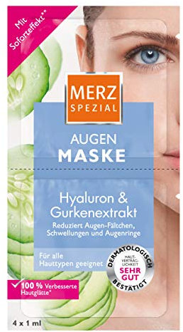 Merz Spezial Augen Maske – Augenpflege mit Gurkenextrakt & Hyaluronsäure – Reduziert Augen-Fältchen und Augenringe – 1 x 4 ml