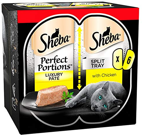 Sheba Cat Wet Food in Pouch Perfect Portions with Chicken in Loaf, 6x37.5g