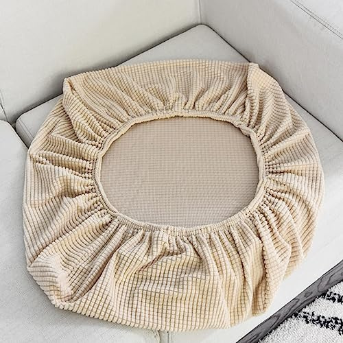 Fundas de Cojín para Sofá Ajustables,Fundas Cojines Sofa Elasticas Individuales 1/3/2/4 Asiento Chaise Longue Cubierta para Sofá Anti Arañazos Funda de Asiento de Sofá ,Beige-Headrest(55-65cm)