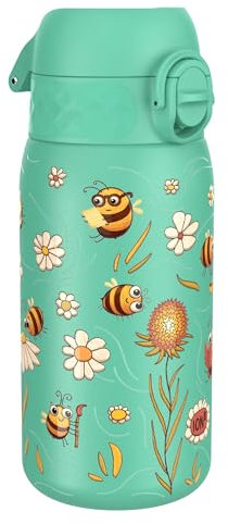 ION8 Borraccia Termica in Acciaio Isolato, 320ml, a Prova di Perdite, Facile da Aprire, Serratura Sicura, Lavabile in Lavastoviglie, Maniglia per il Trasporto, Facile Pulizia, Durevole, Api