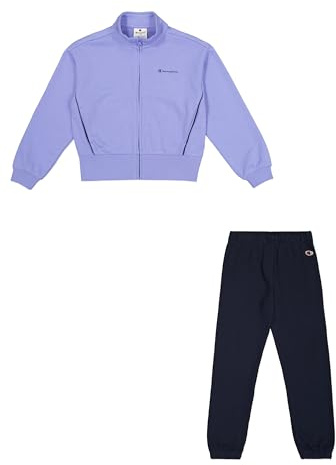 Champion Legacy Girl - Full Zip Sweatsuit Elastic Cuff, Traje de baño Niñas, Purple (VS097),