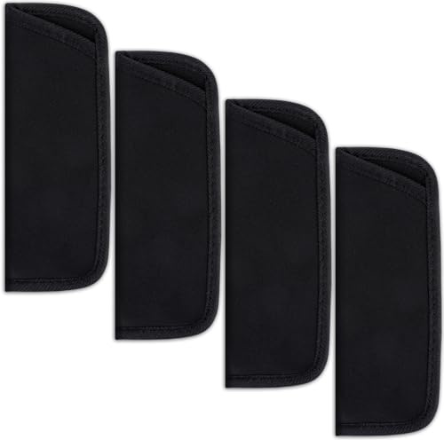 Xthrotsenk 4 Pack Eyeglass Case Soft Slip in Glasses Cases Black Eyeglasses Holder Protective Case for Travel Sunglasses Case Pouch Fabric Spectacle Pouch Soft Glasses Sleeve Holder