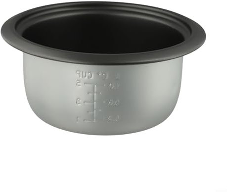 Zeroupshop Cuiseur à riz intérieur avec échelle 1 L antiadhésif casserole de rechange en aluminium Récipient à riz avec poignées pour accessoires de cuisine