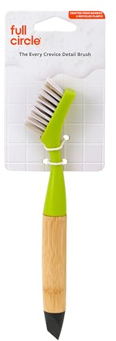 Full Circle Every-Crevice Detail Brush, Shower, Grout, Green