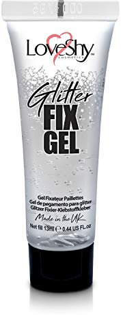 Glitter Fix Gel by LoveShy Cosmetics - Vegan Face and Body Adhesive Primer Glue for Glitter, Eye Shadow, Pigment, Eye dust Application