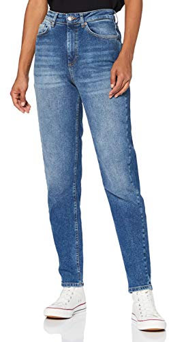 ONLY Damen Onlveneda Life Mom Jeans Rea 844 Noos, Dark Blue Denim, S/34