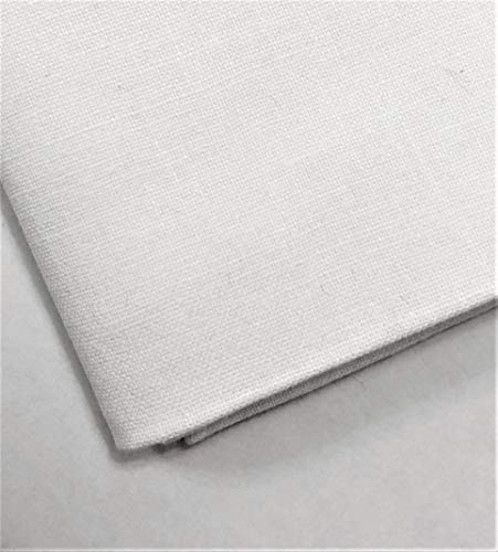 Vanligt 100 % bomullstyg - 152 cm bred - 10 färger av M&J® (vit, 2 meter)