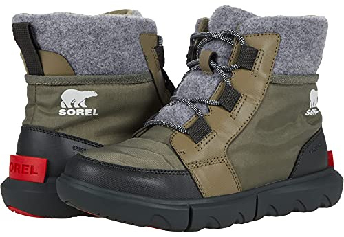 Sorel Women's Winter Boots, EXPLORER II CARNIVAL FELT WP, Brown (Sage, Dark Stone), Size: 5.5