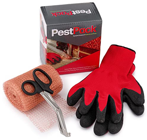 EFA International Mouse Mesh Rodent Barrier DIY Kit, Copper Mesh 6m/20ft, Humane Mouse Repellent & Rat Proofing, Pet Friendly Slug Deterrent, Includes DIY Gloves & Scissors