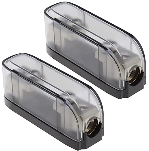 Create idea 2 unidades Mini ANL caja de fusibles soporte fusible bloque base para carga eléctrica electrónica coche audio RV modificación 150 A 32 VDC