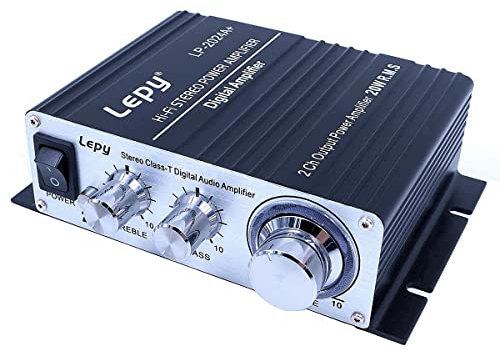 Fasizi LP-2024A+ Amplificateur de puissance stéréo HiFi numérique double canal Audio Classe T Tripath TA2024 avec alimentation 3 A Noir