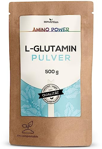 L-Glutamin Pulver | 500g Beutel | 100% reine Aminosäure | reines L-Glutamin | Sportergänzung | vegan | laborgeprüft | Qualität aus Österreich