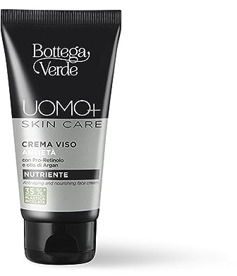 Bottega Verde - Crema Viso Antietà Uomo, 50 ml, con Pro-Retinolo e Olio di Argan, Azione Nutriente, per Tutti i Tipi di Pelle