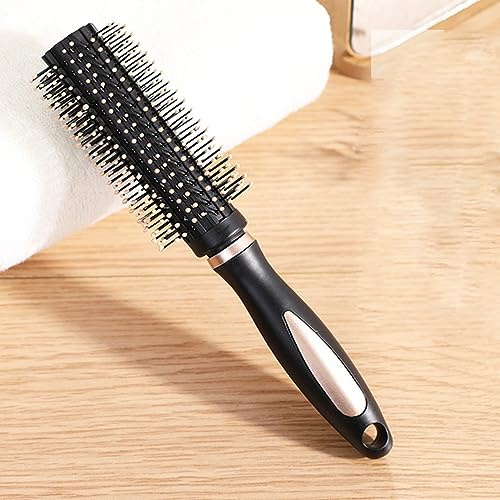 Reazana Anti-Static Detangler Hair Brushes Detangling Hairbrush Blow Drying Brushes Comb for Men and Women All Wet or Dry Hair Types Styling Nylon Bristle Pins Massage Hair Brushes - Round